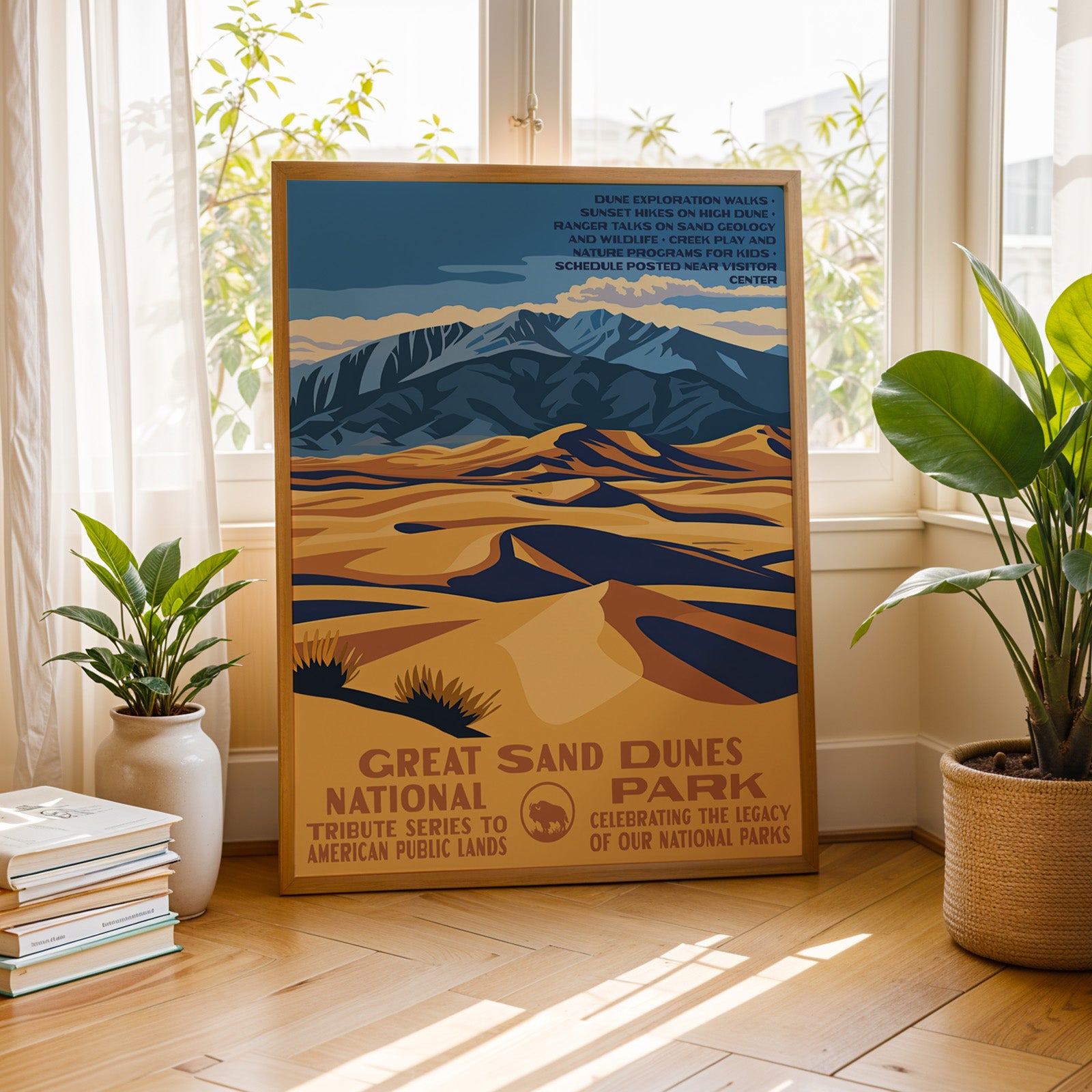 Great Sand Dunes National Park Vintage WPA Art