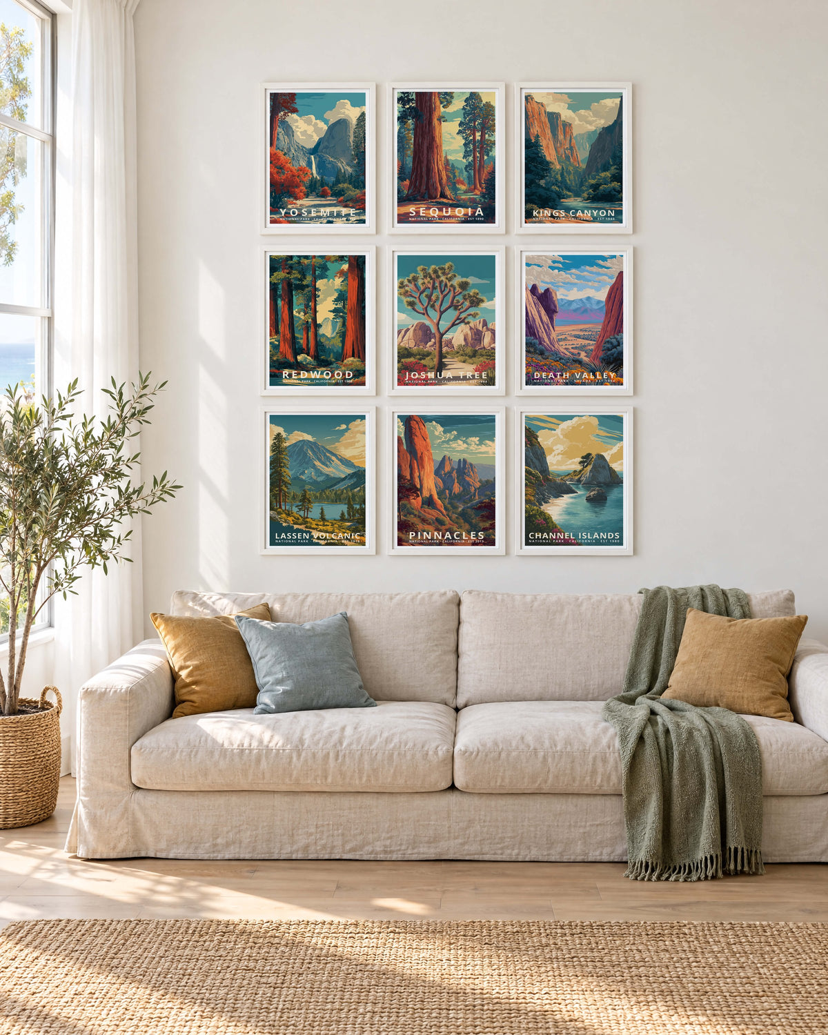 California National Parks Gallery Wall