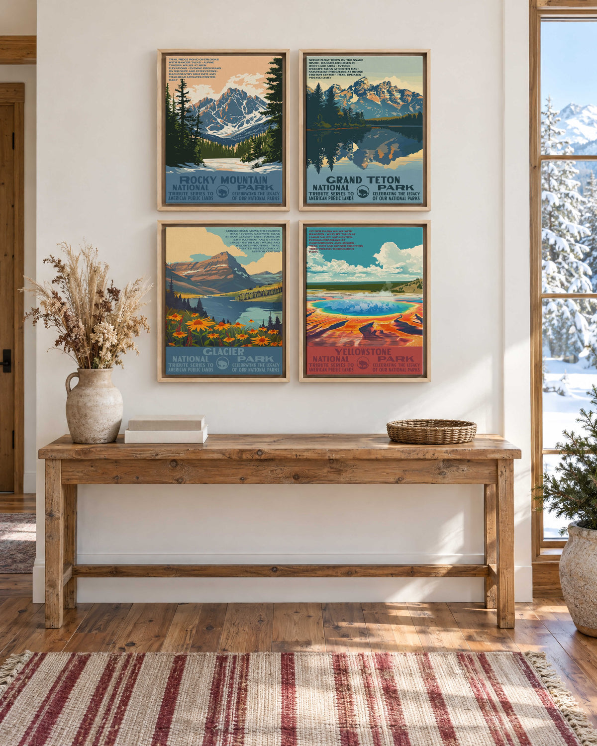 Rocky Mountain West National Parks Gallery Wall