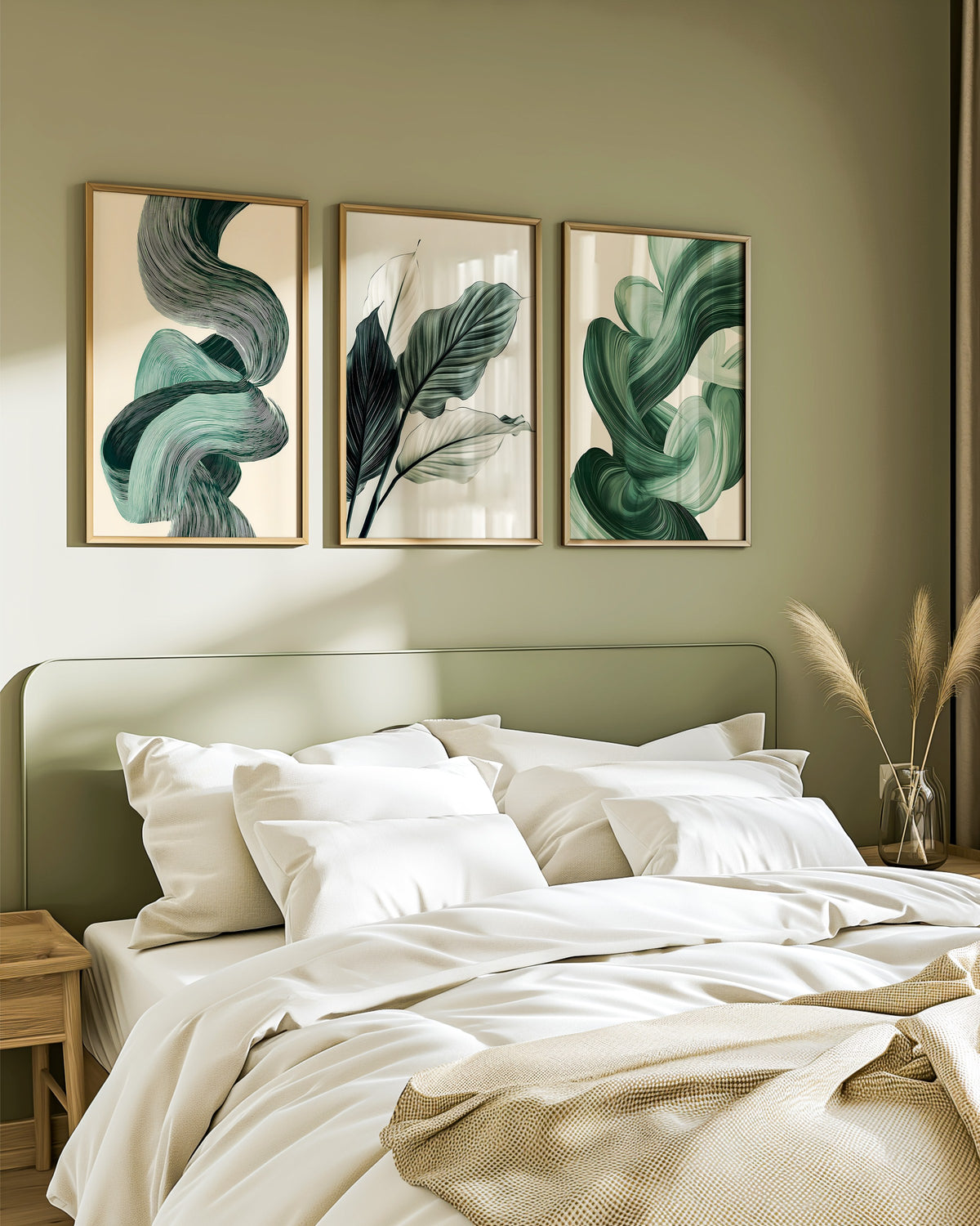 Sage Green Abstract Gallery Wall