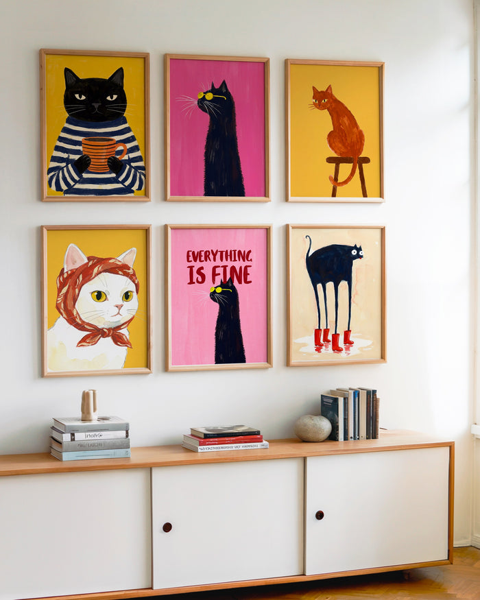 Cool Cats Gallery Wall