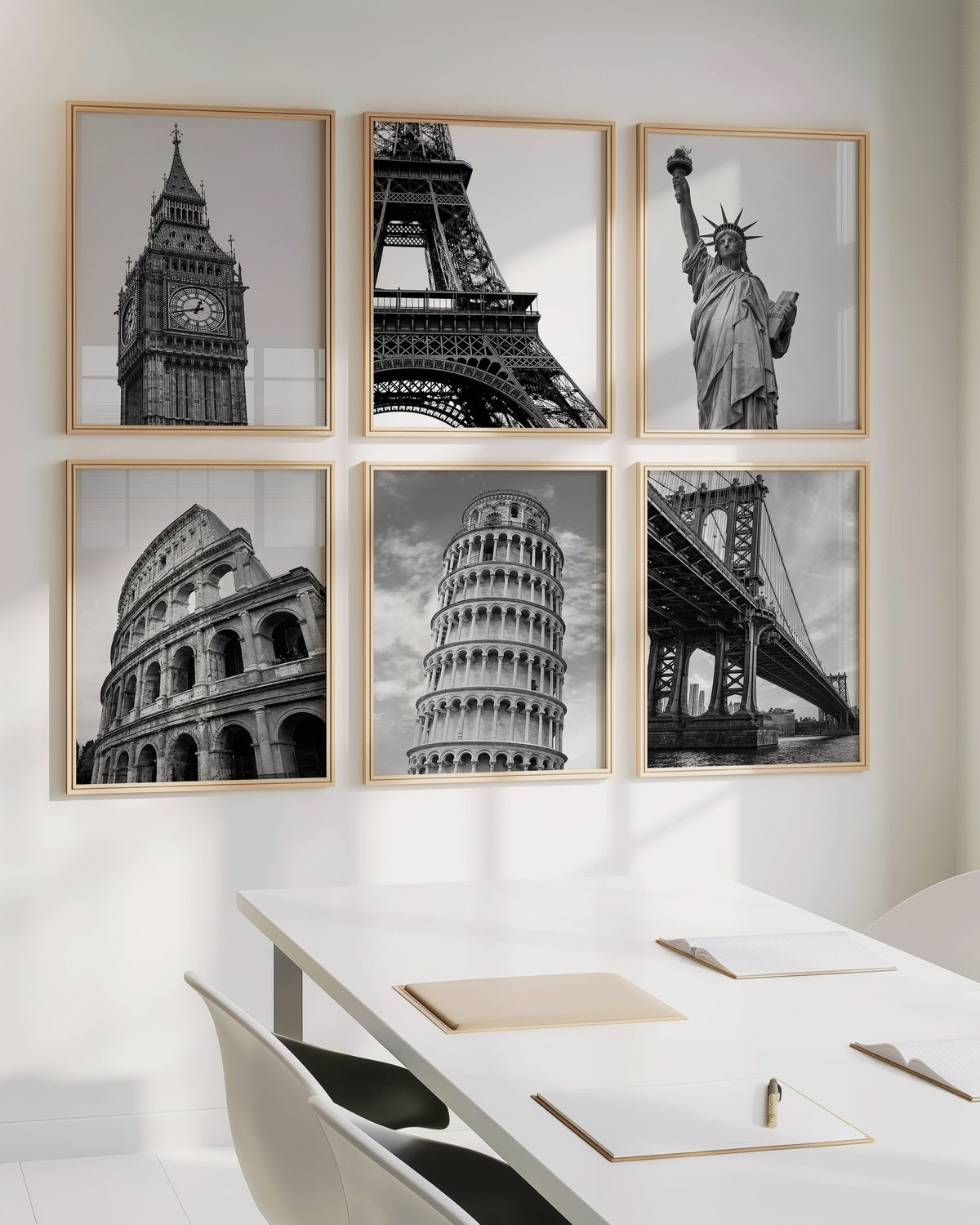 Black and White Travel Photography Gallery Wall