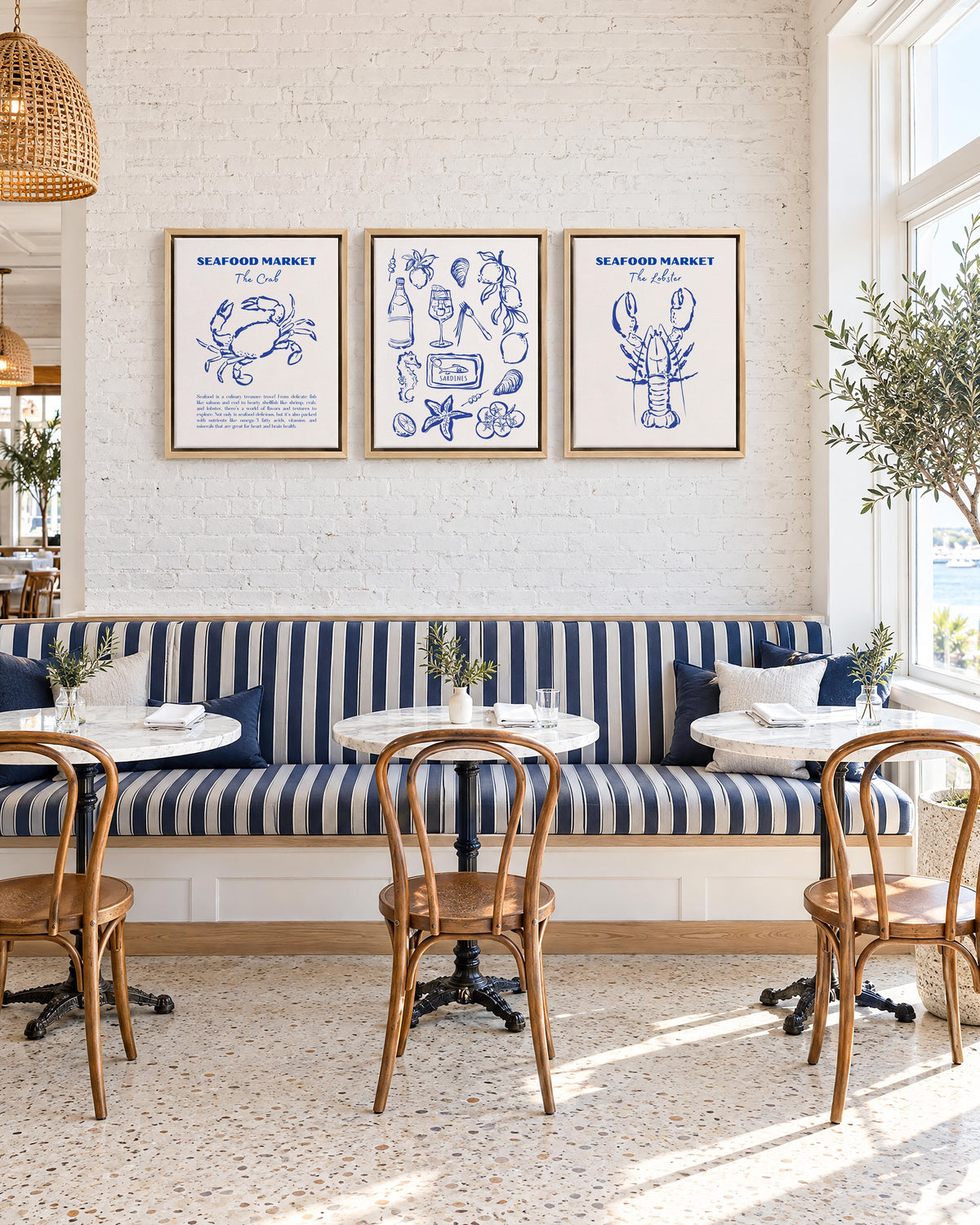 Cobalt Seafood Market Restaurant Gallery Wall