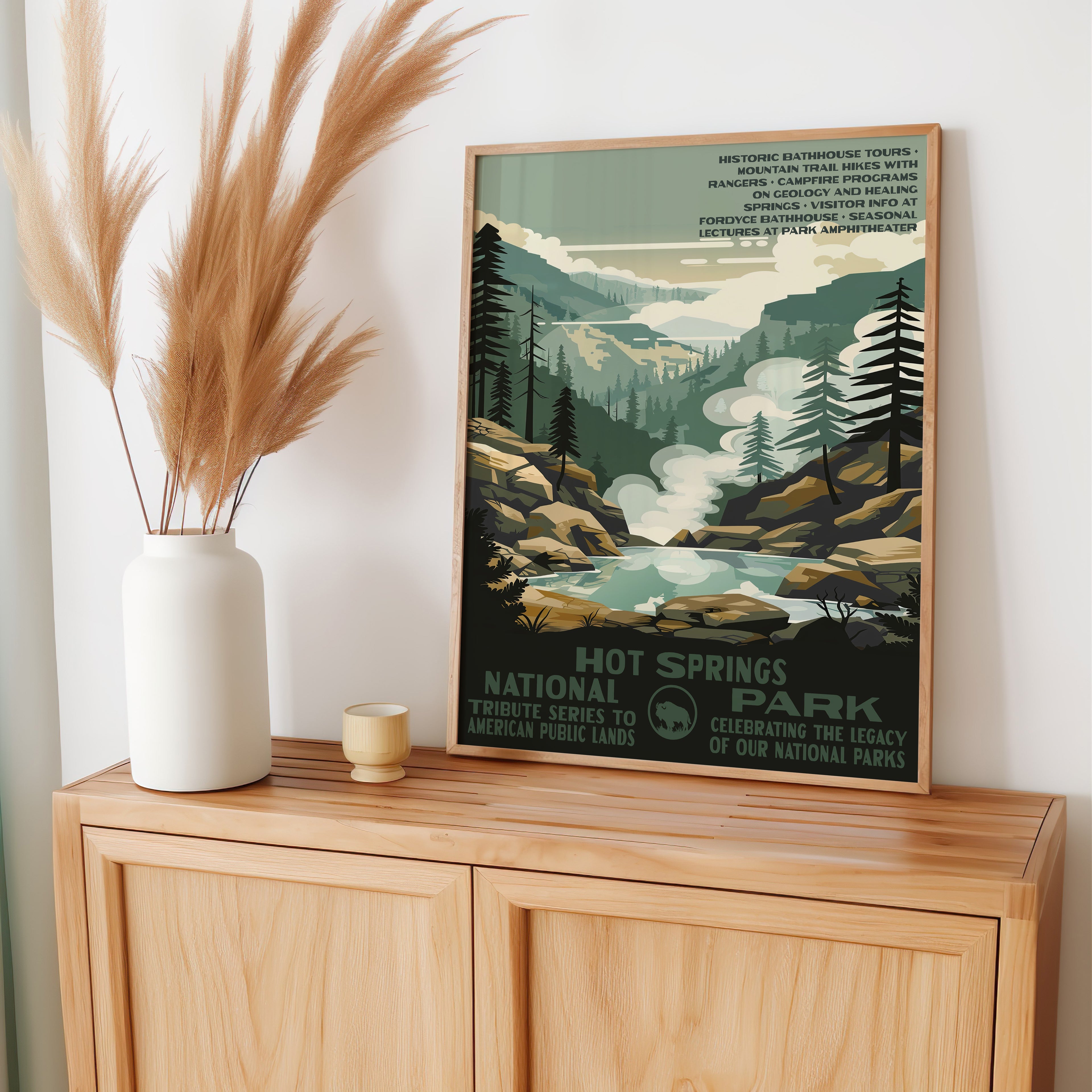 Hot Springs National Park Vintage WPA Art