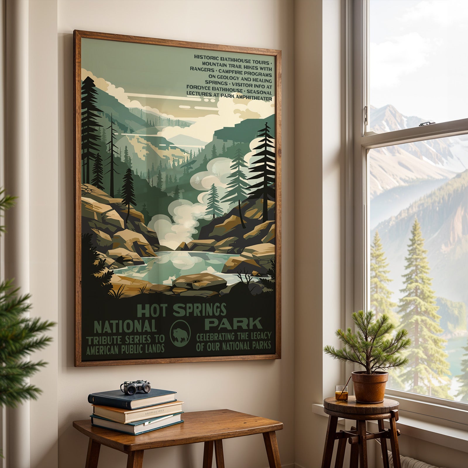 Hot Springs National Park Vintage WPA Art