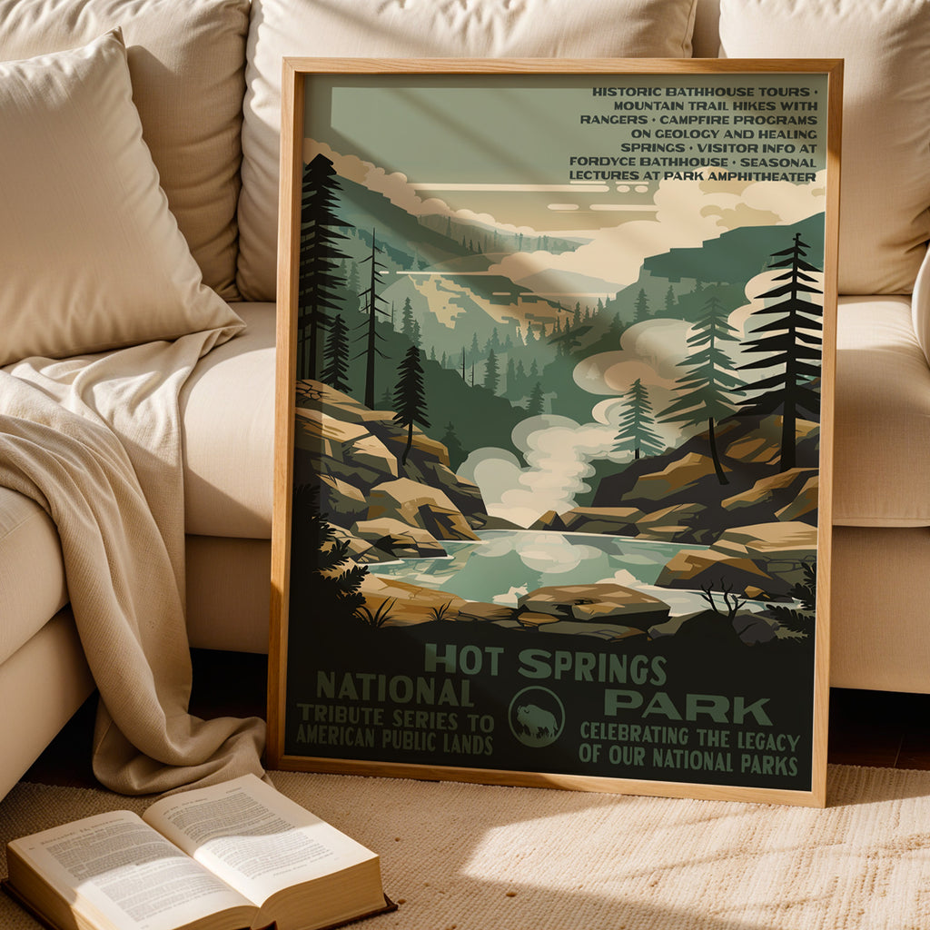 Hot Springs National Park Vintage WPA Art