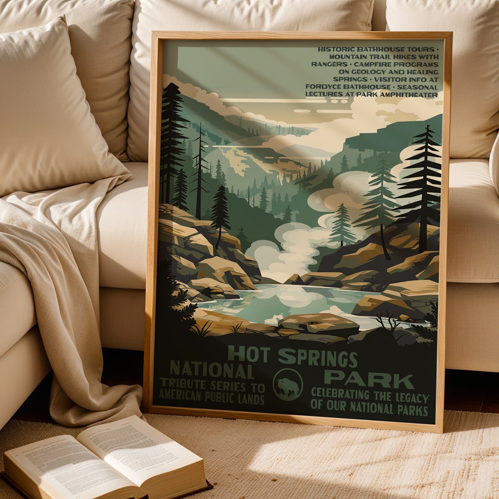 Hot Springs National Park Vintage WPA Art