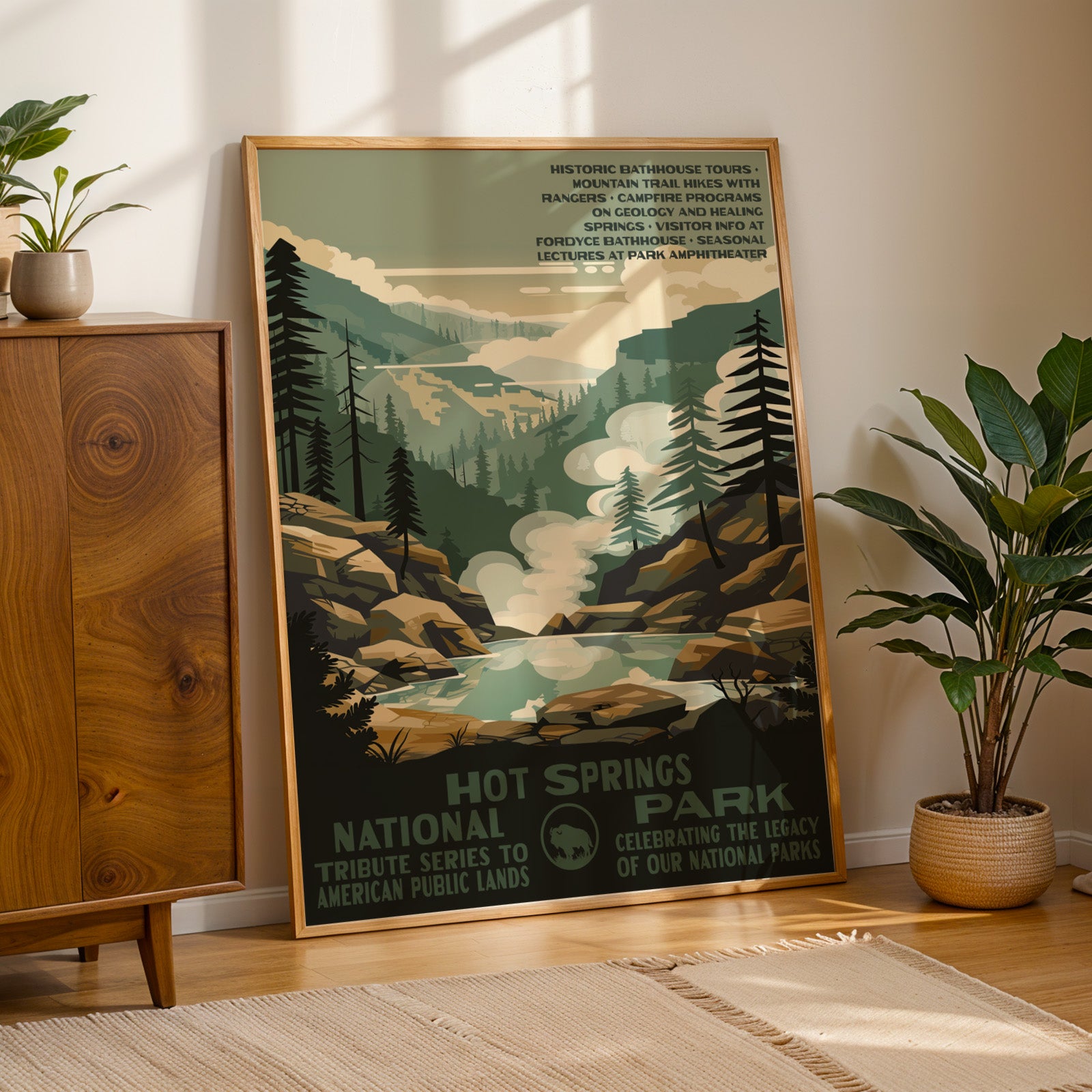 Hot Springs National Park Vintage WPA Art
