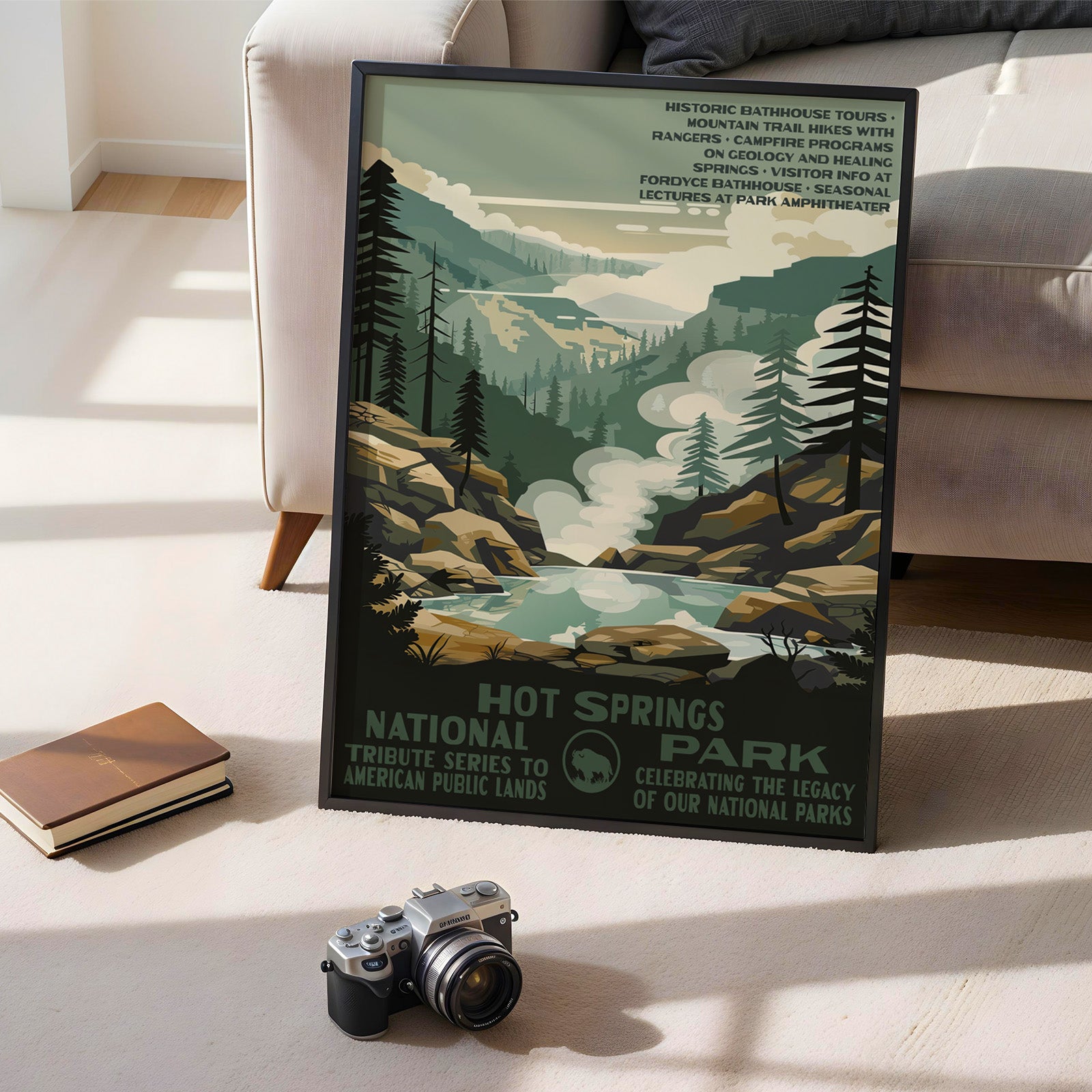 Hot Springs National Park Vintage WPA Art