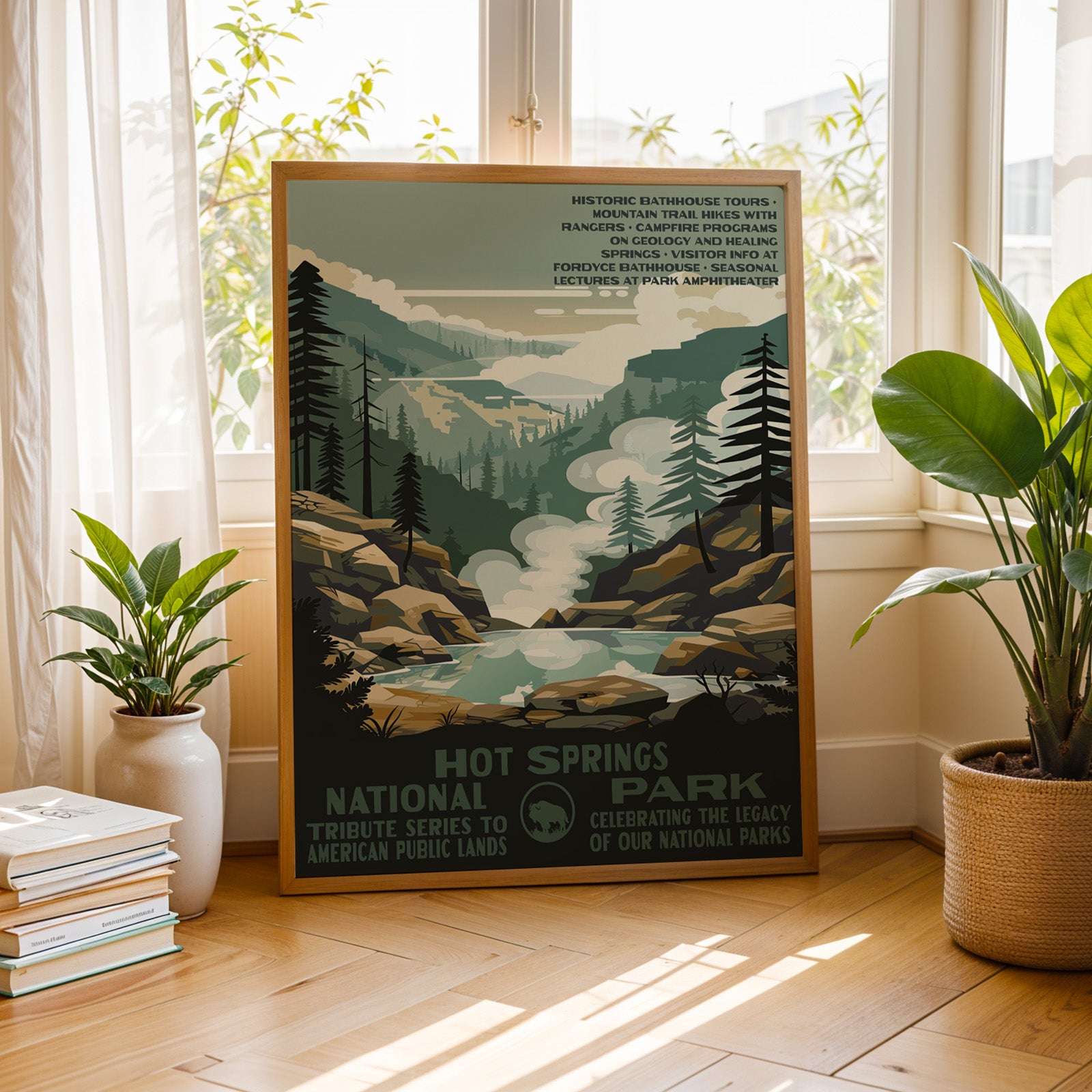 Hot Springs National Park Vintage WPA Art