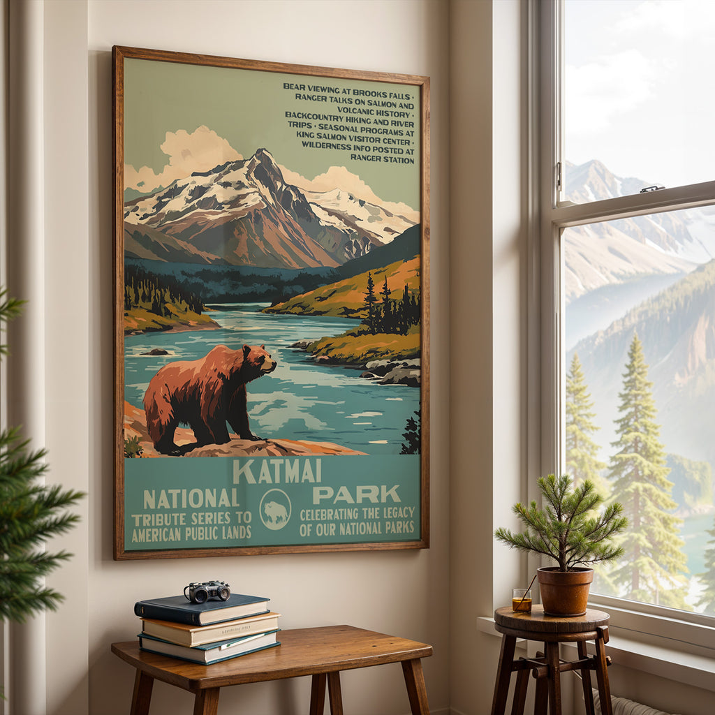 Katmai National Park Vintage WPA Art