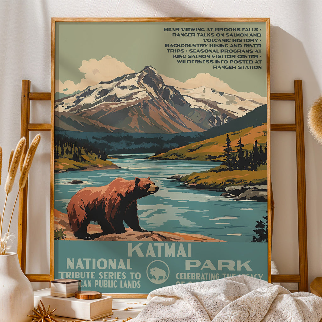 Katmai National Park Vintage WPA Art