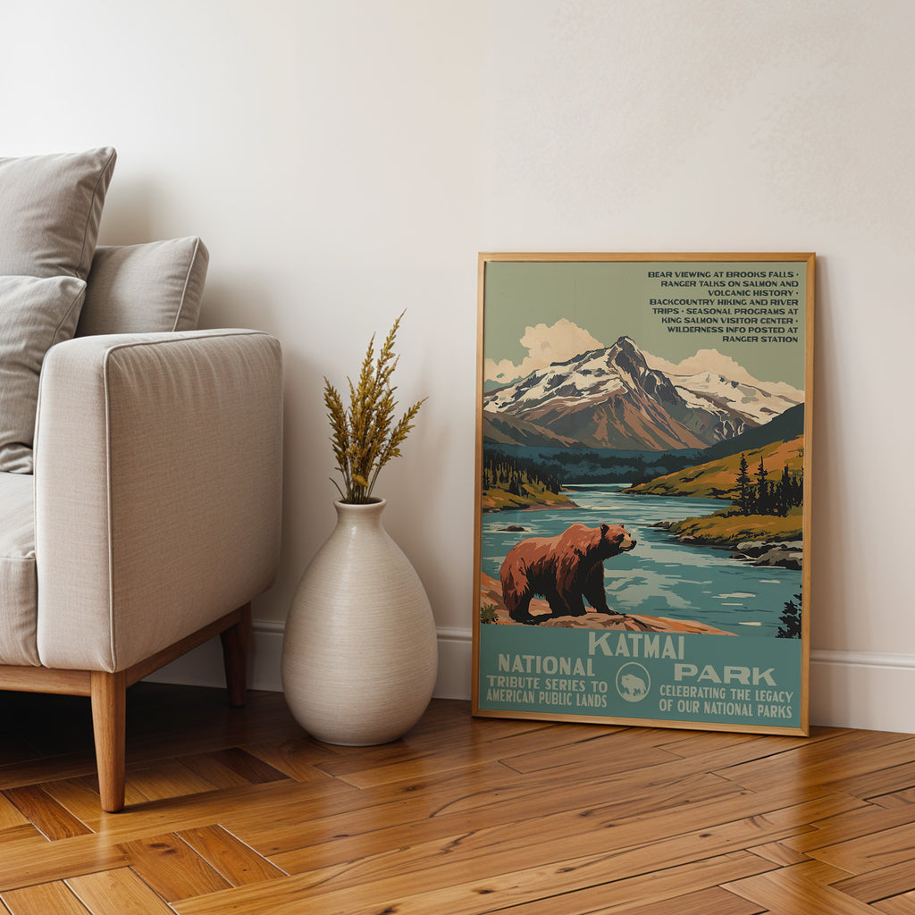 Katmai National Park Vintage WPA Art