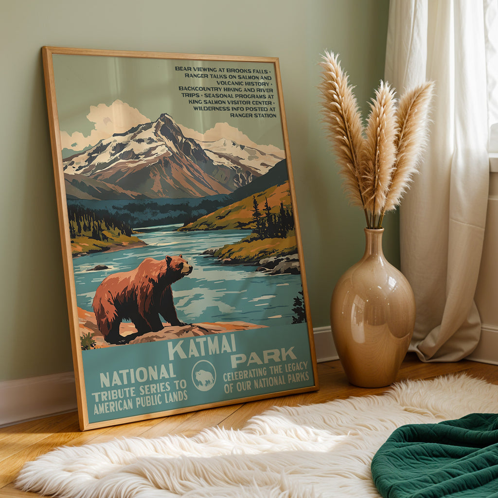 Katmai National Park Vintage WPA Art