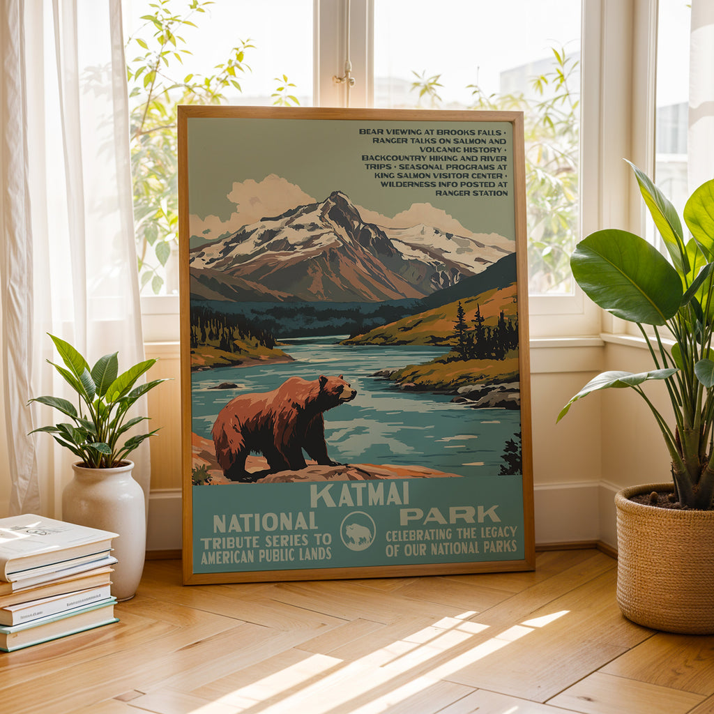 Katmai National Park Vintage WPA Art