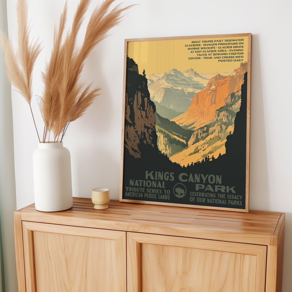 Kings Canyon National Park Vintage WPA Art