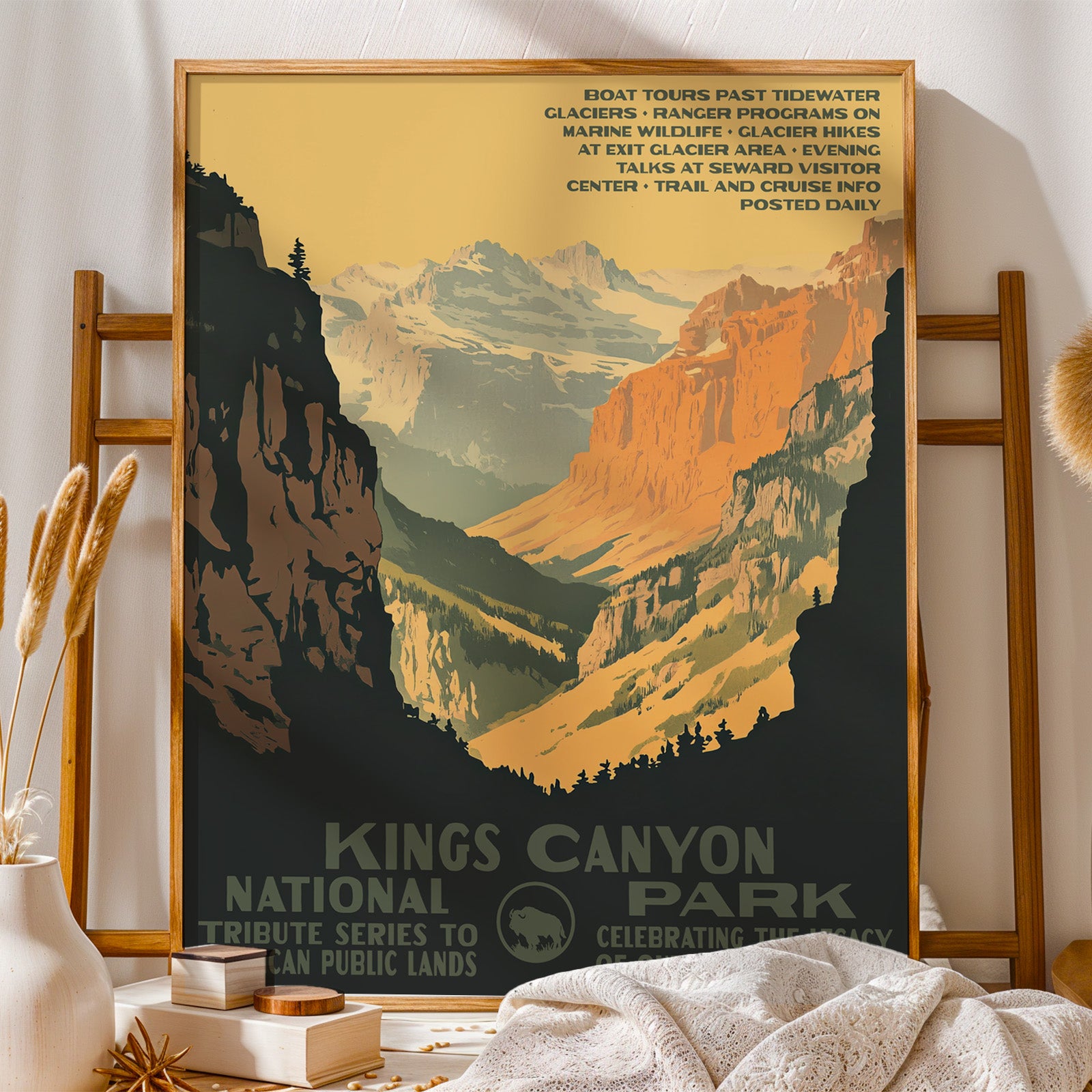 Kings Canyon National Park Vintage WPA Art