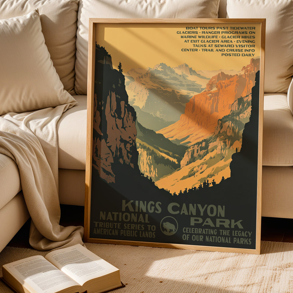 Kings Canyon National Park Vintage WPA Art