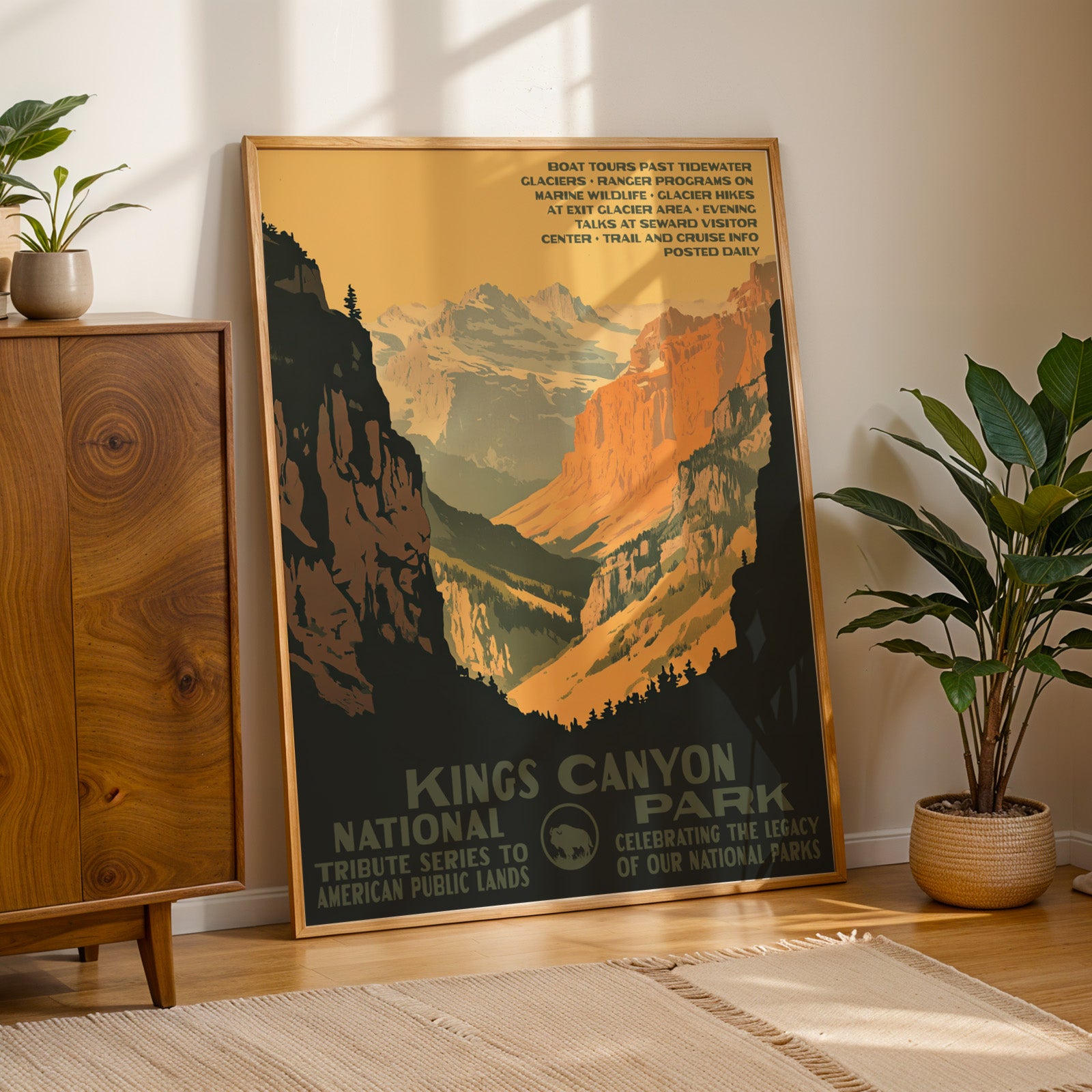 Kings Canyon National Park Vintage WPA Art