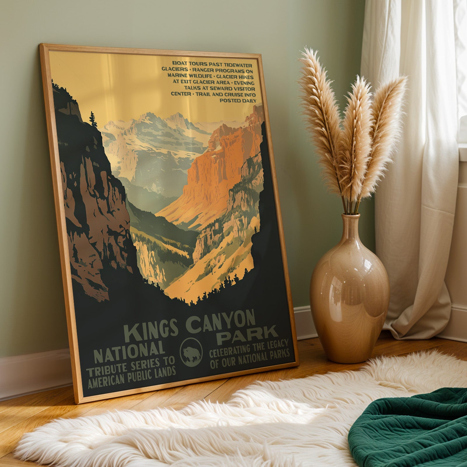 Kings Canyon National Park Vintage WPA Art