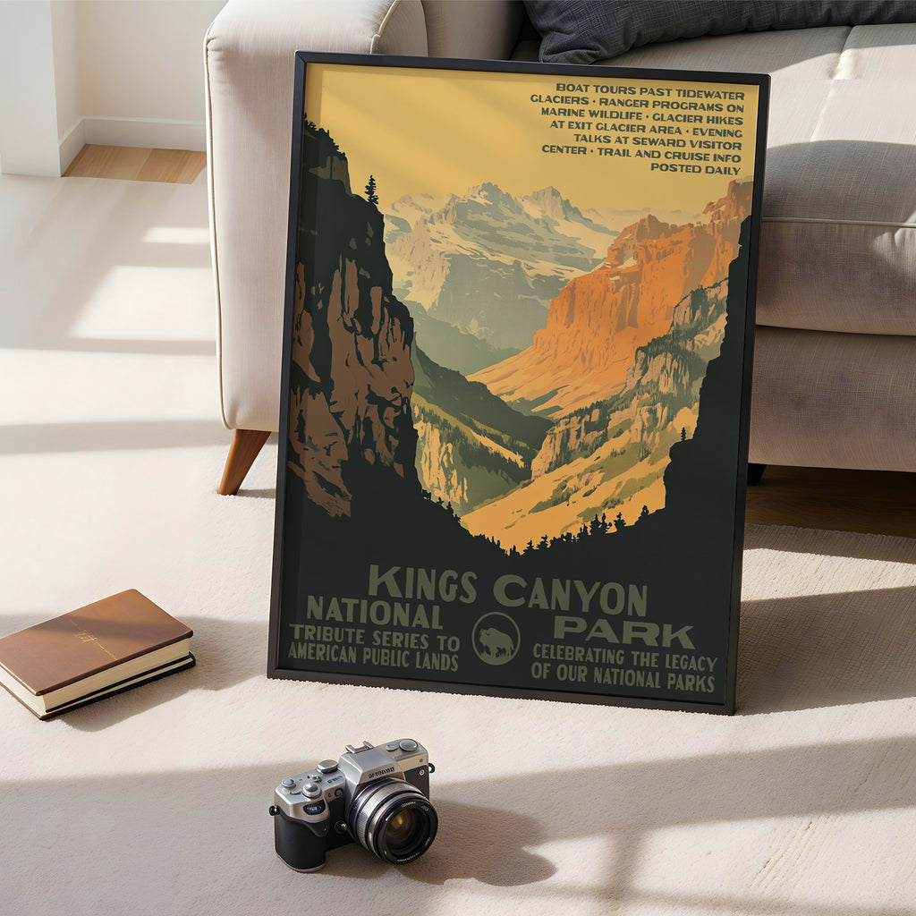 Kings Canyon National Park Vintage WPA Art