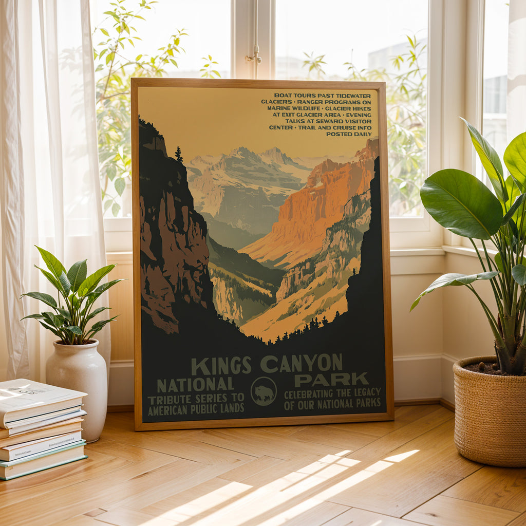 Kings Canyon National Park Vintage WPA Art