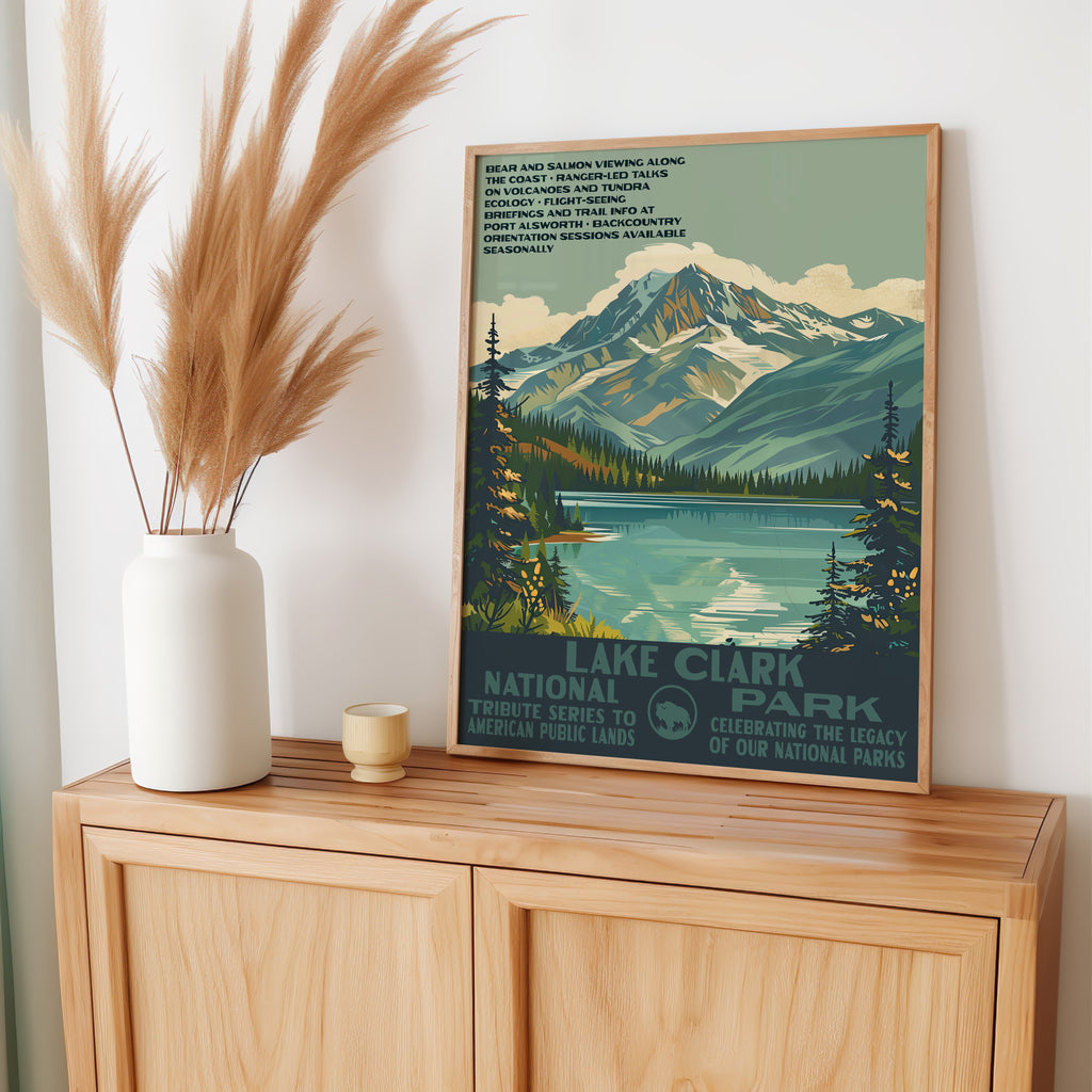 Lake Clark National Park Vintage WPA Art
