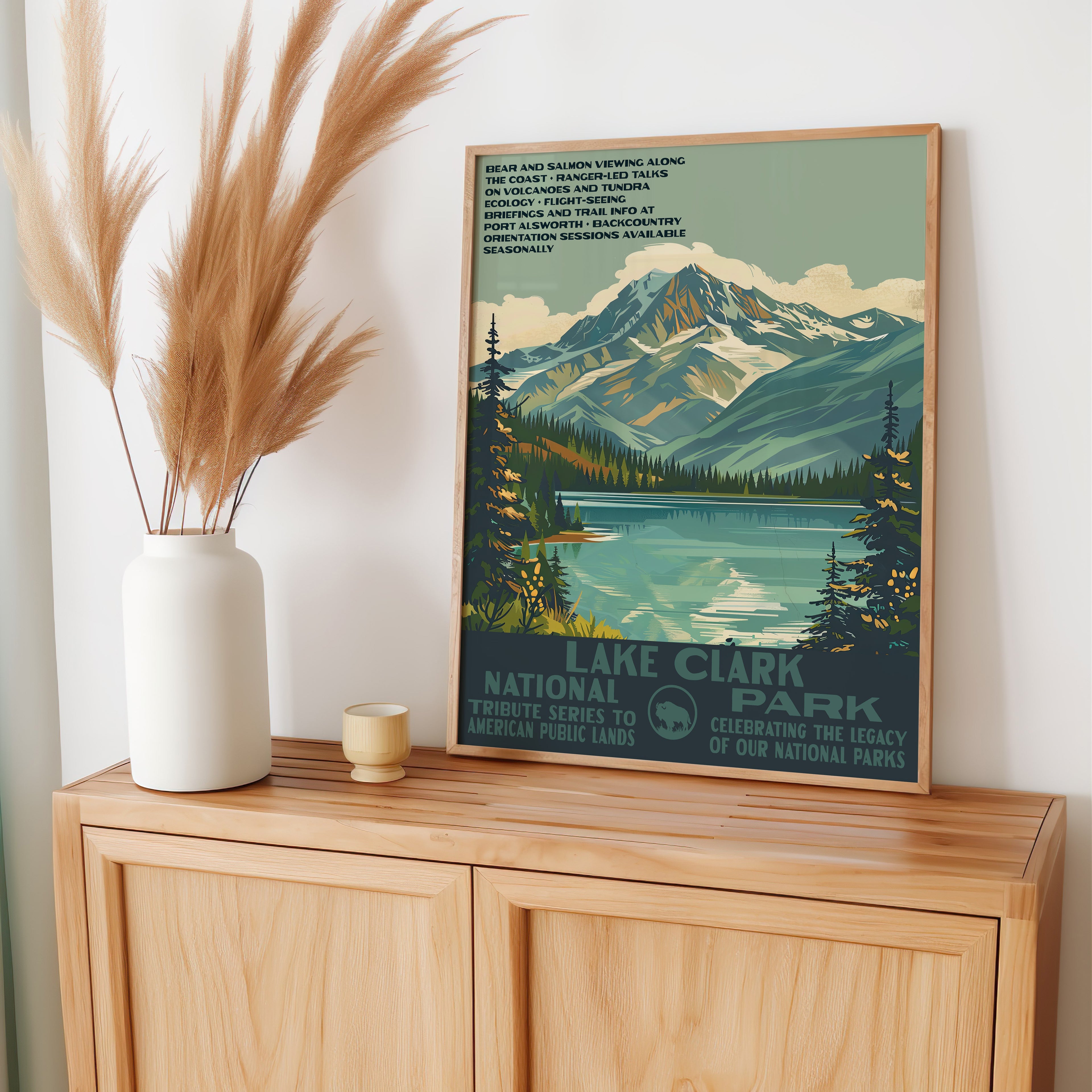 Lake Clark National Park Vintage WPA Art