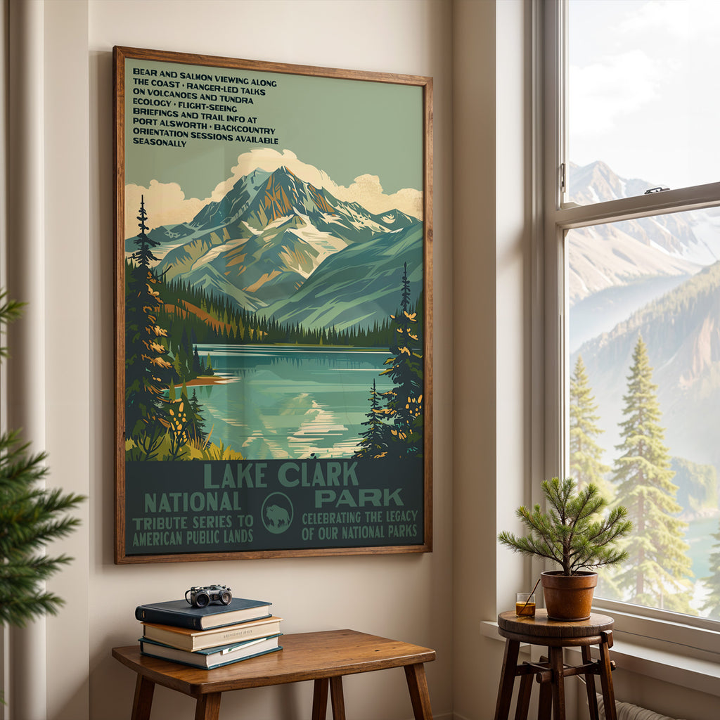 Lake Clark National Park Vintage WPA Art