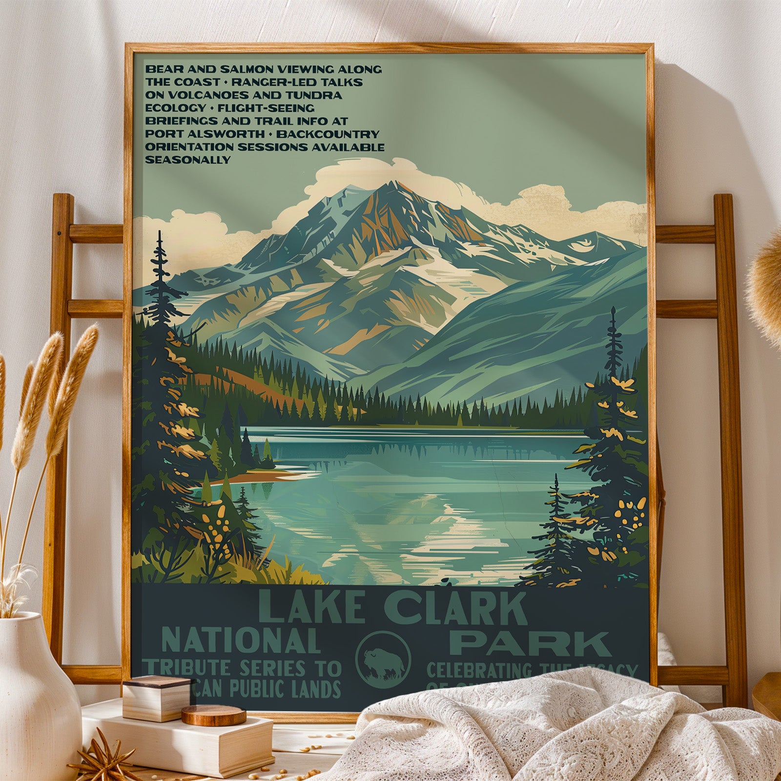 Lake Clark National Park Vintage WPA Art