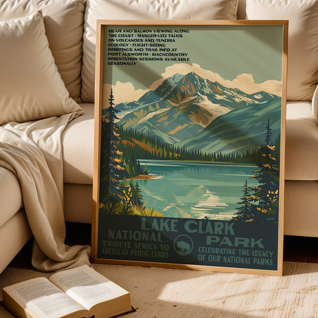 Lake Clark National Park Vintage WPA Art