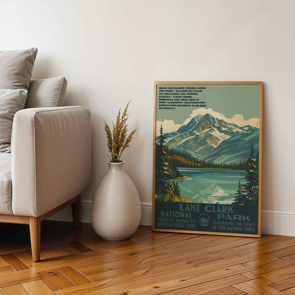 Lake Clark National Park Vintage WPA Art