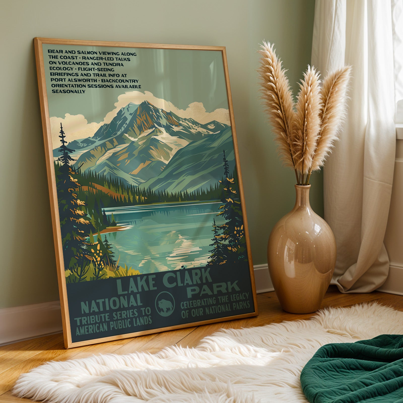 Lake Clark National Park Vintage WPA Art