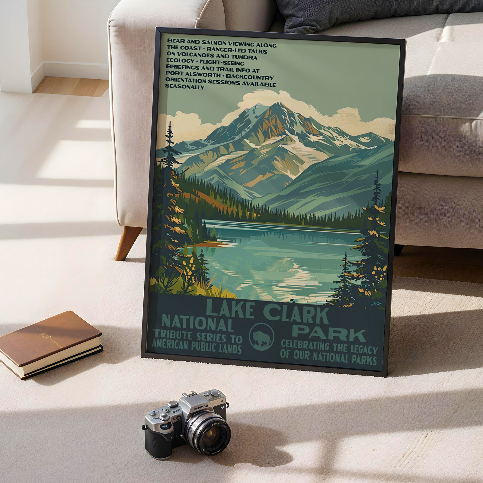 Lake Clark National Park Vintage WPA Art