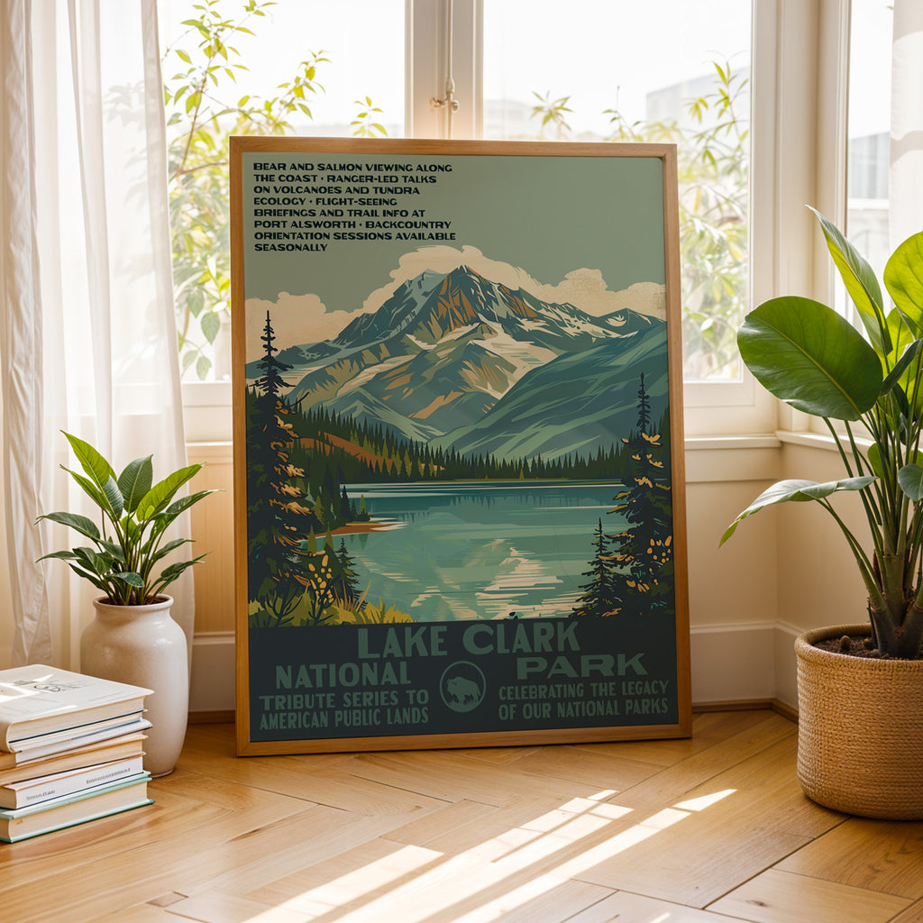 Lake Clark National Park Vintage WPA Art