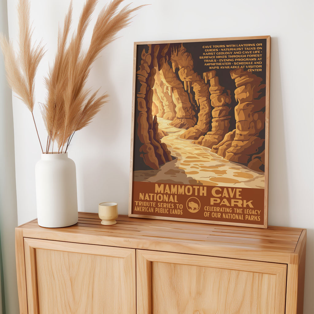 Mammoth Cave National Park Vintage WPA Art