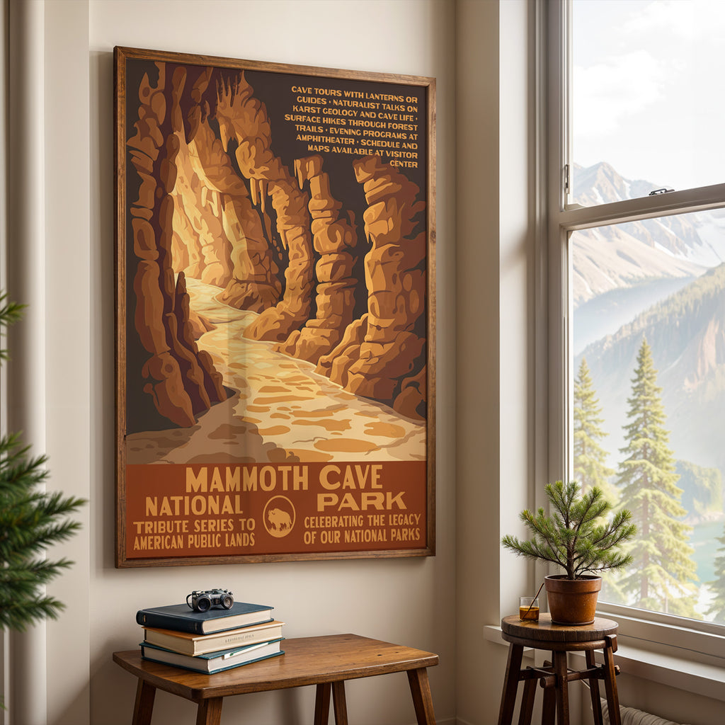 Mammoth Cave National Park Vintage WPA Art