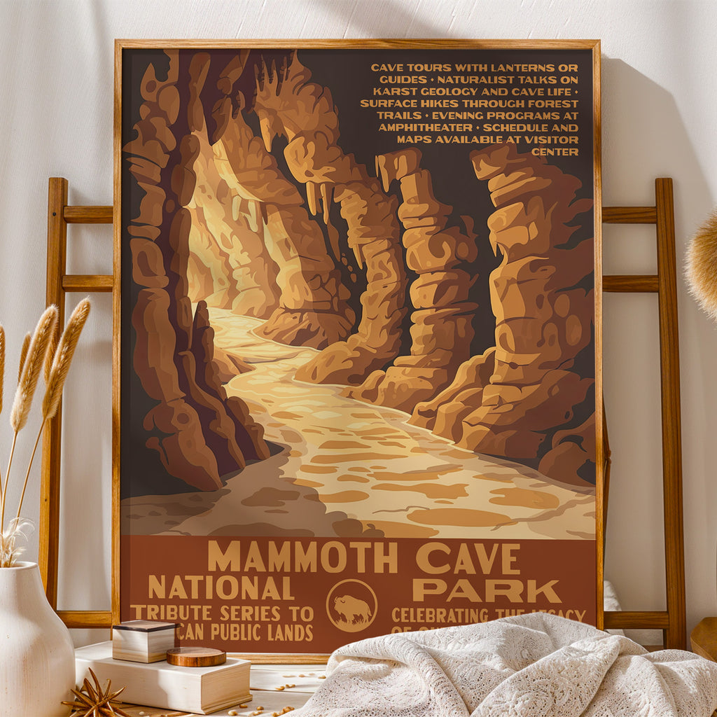 Mammoth Cave National Park Vintage WPA Art