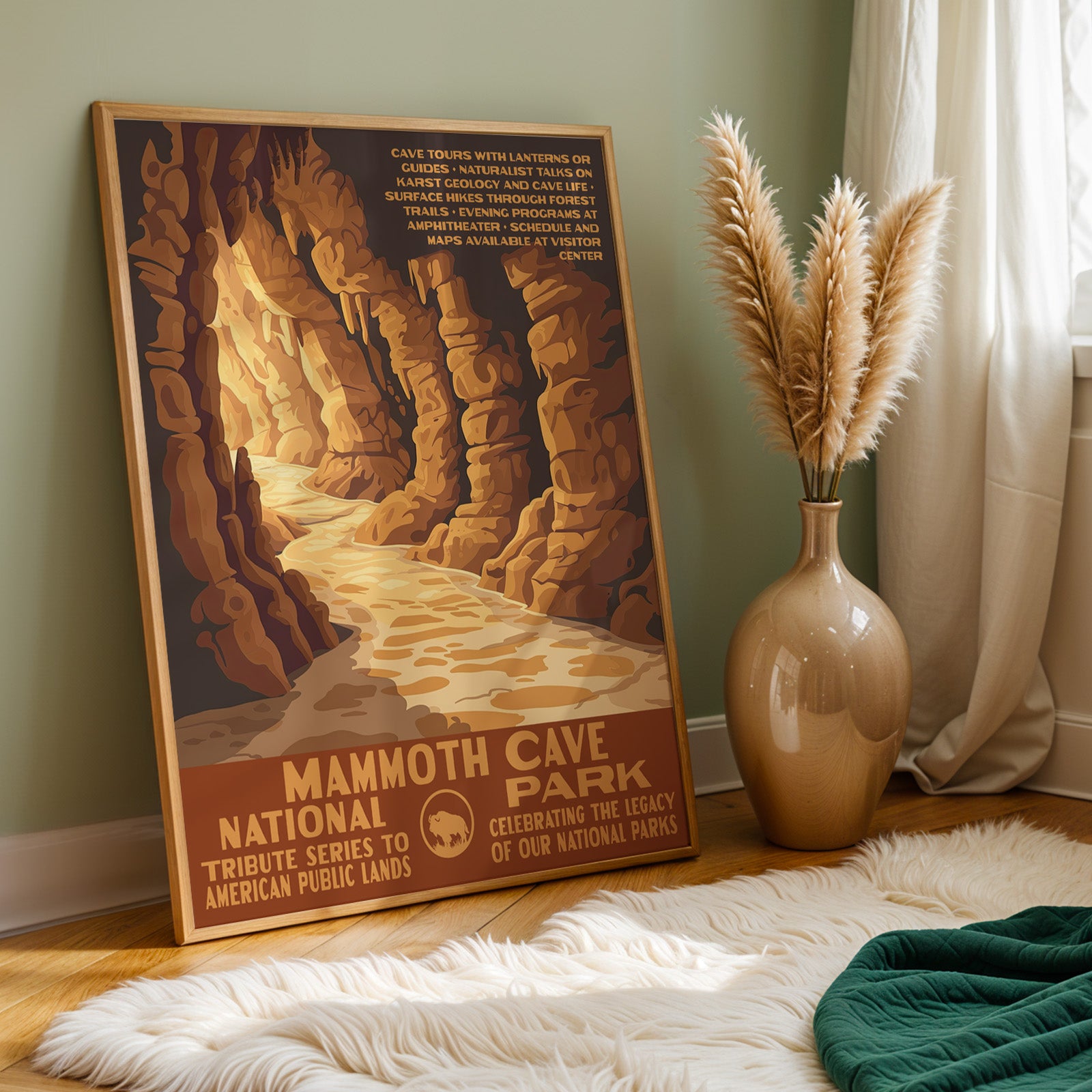 Mammoth Cave National Park Vintage WPA Art