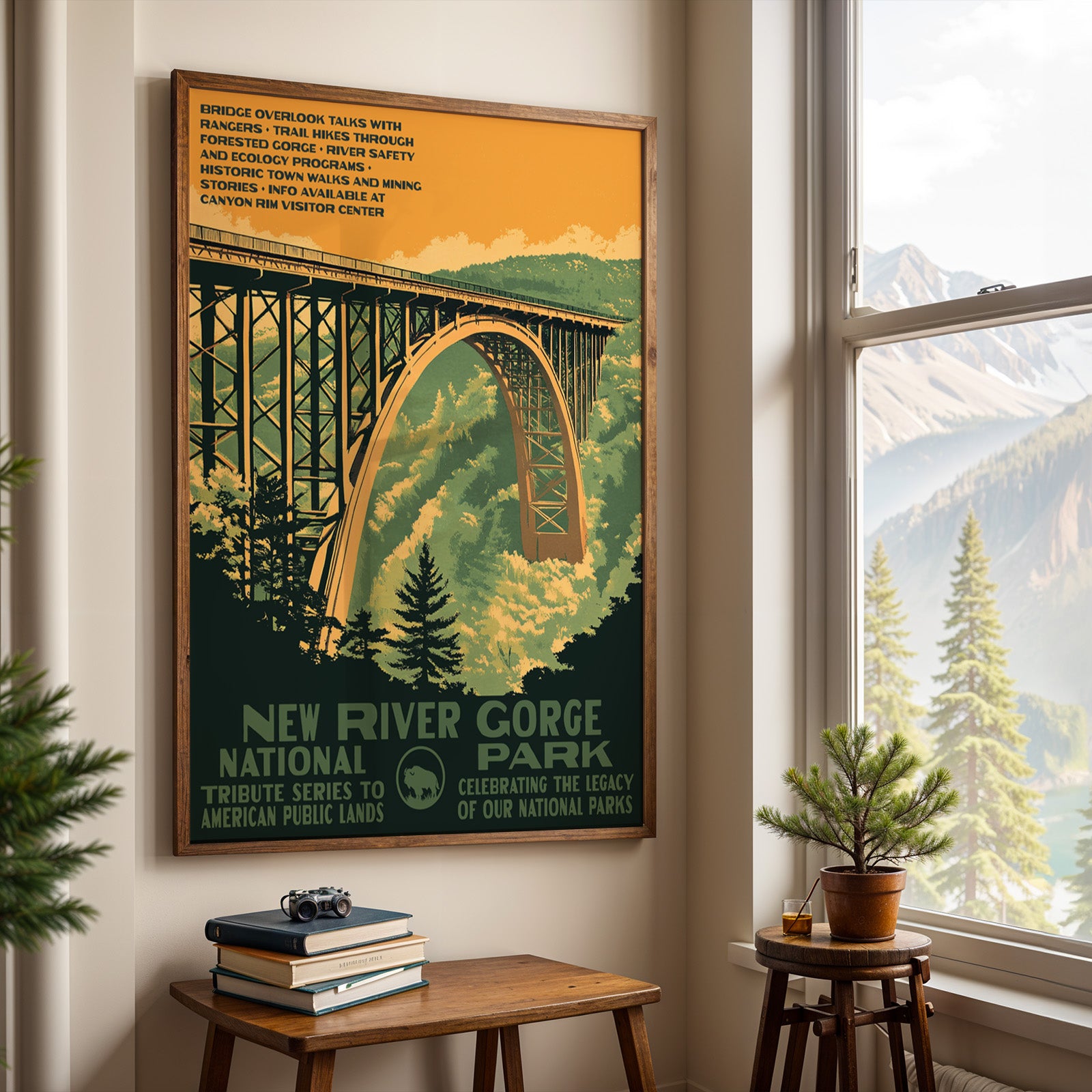 New River Gorge National Park Vintage WPA Art