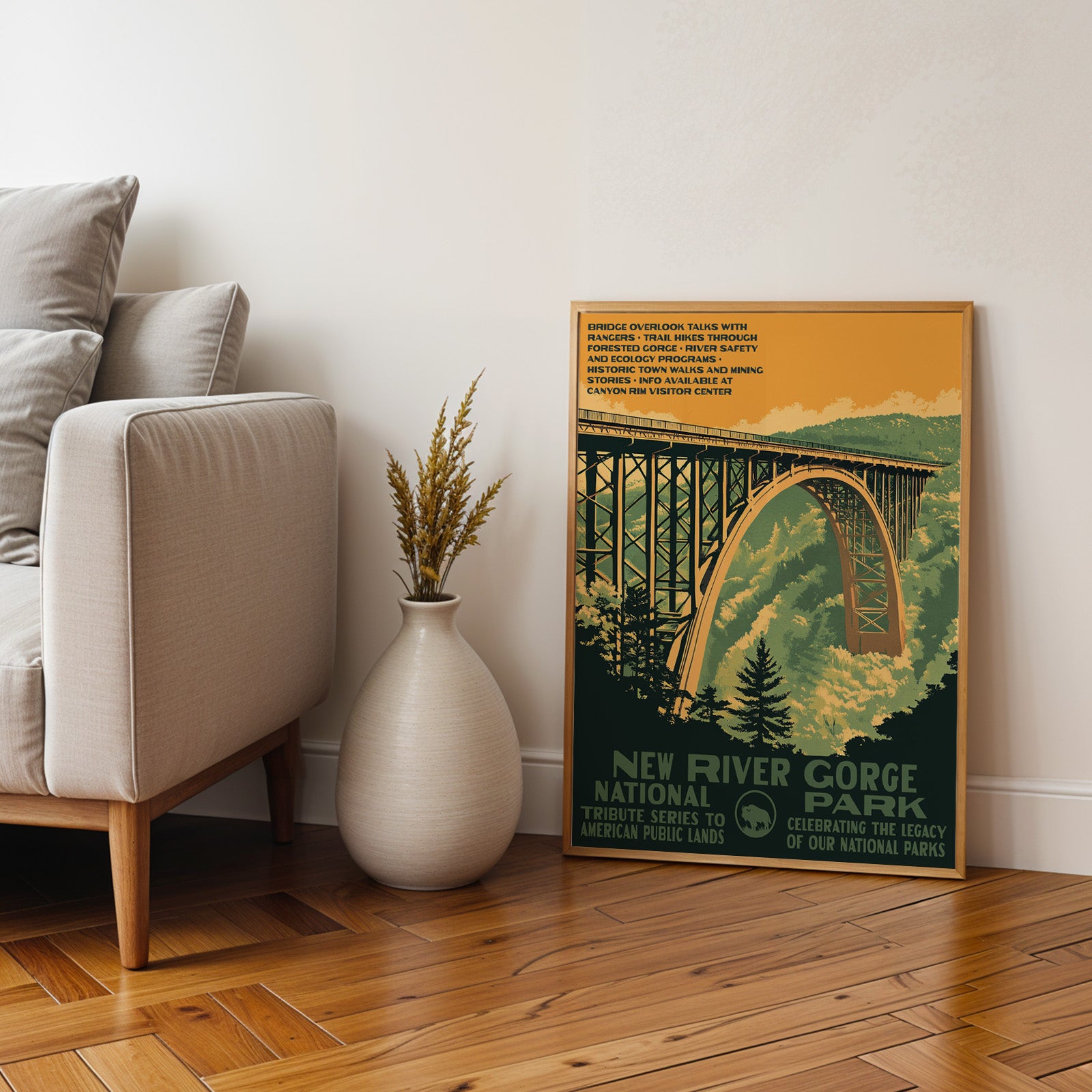 New River Gorge National Park Vintage WPA Art