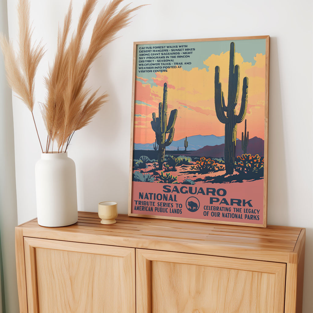 Saguaro National Park Vintage WPA Art