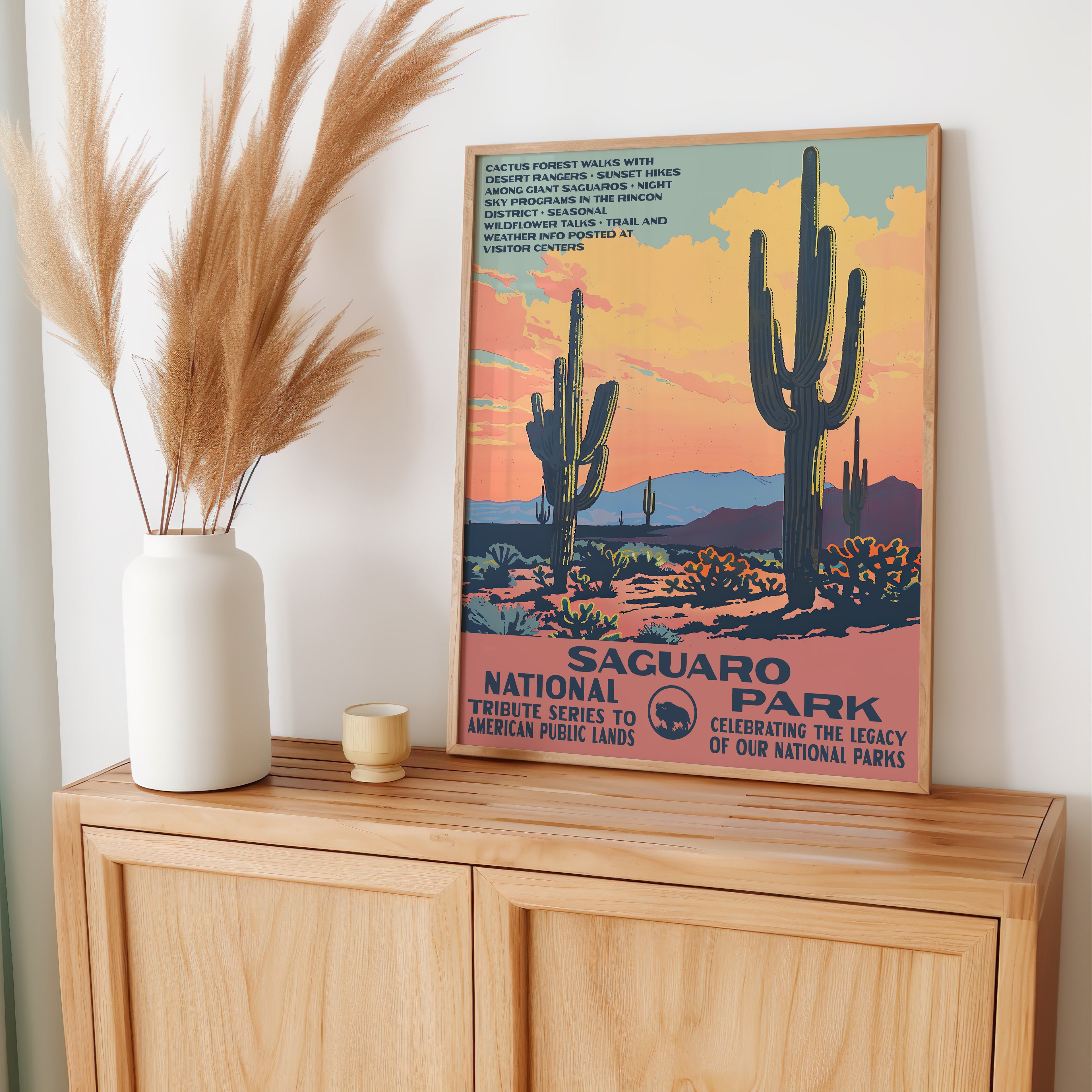 Saguaro National Park Vintage WPA Art