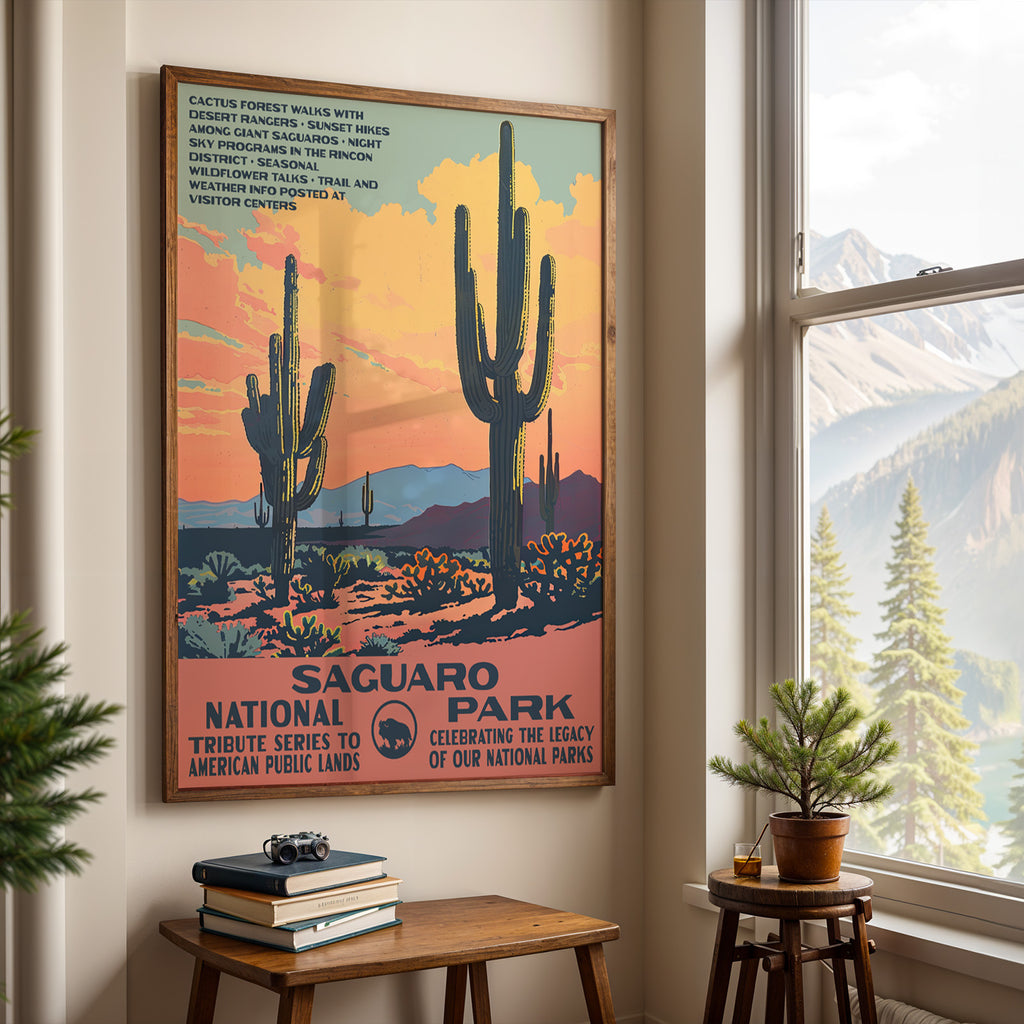 Saguaro National Park Vintage WPA Art