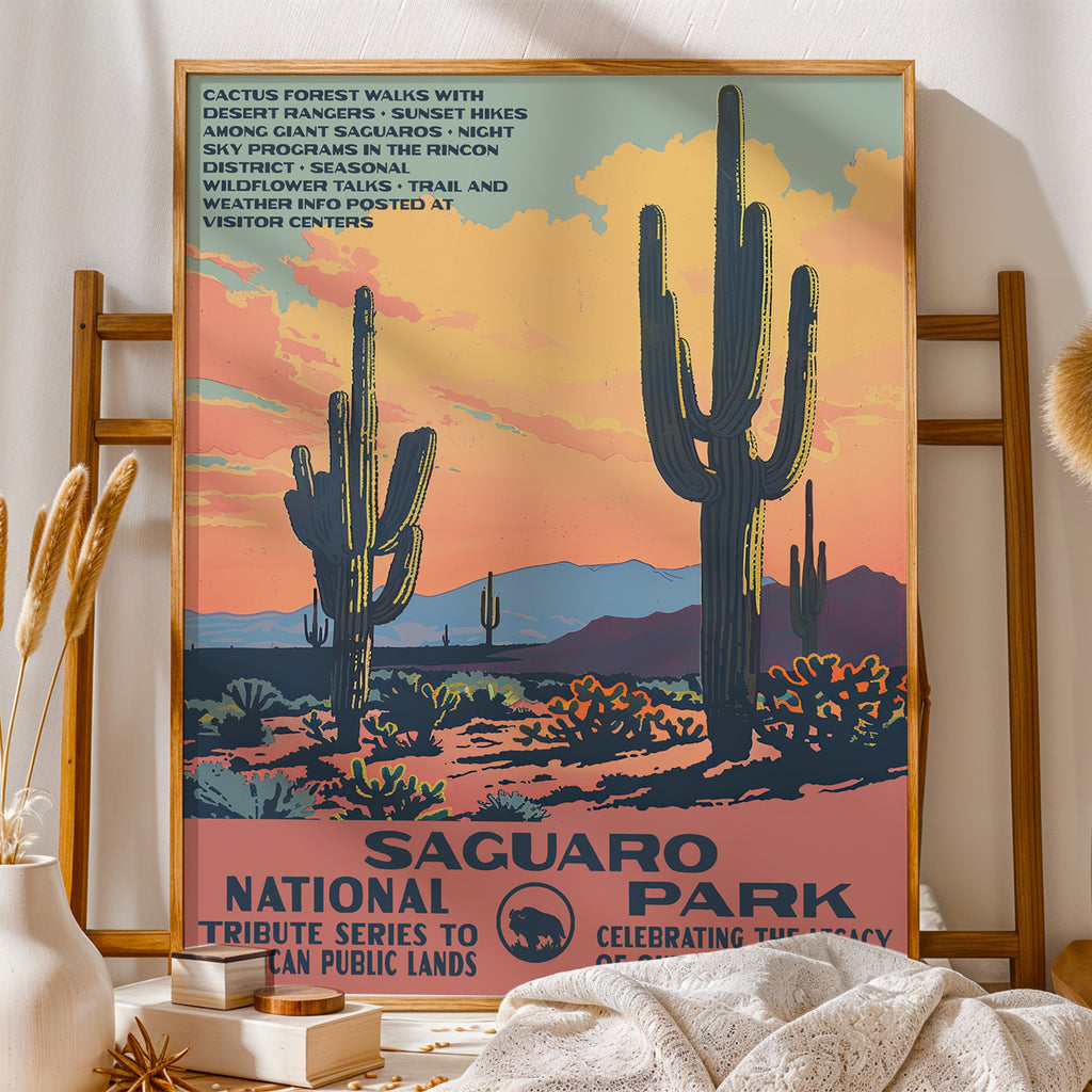 Saguaro National Park Vintage WPA Art