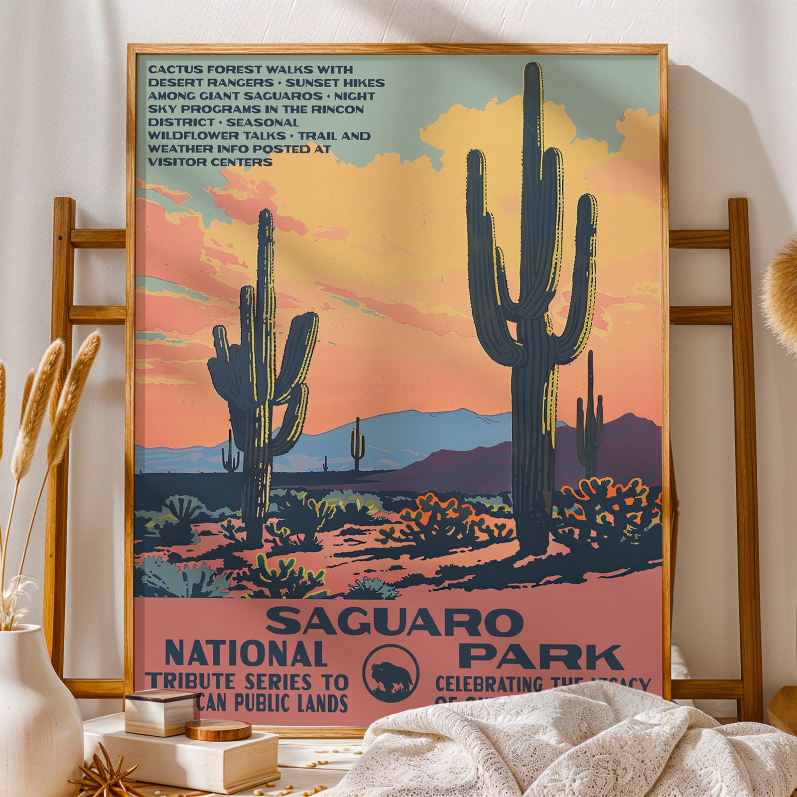 Saguaro National Park Vintage WPA Art