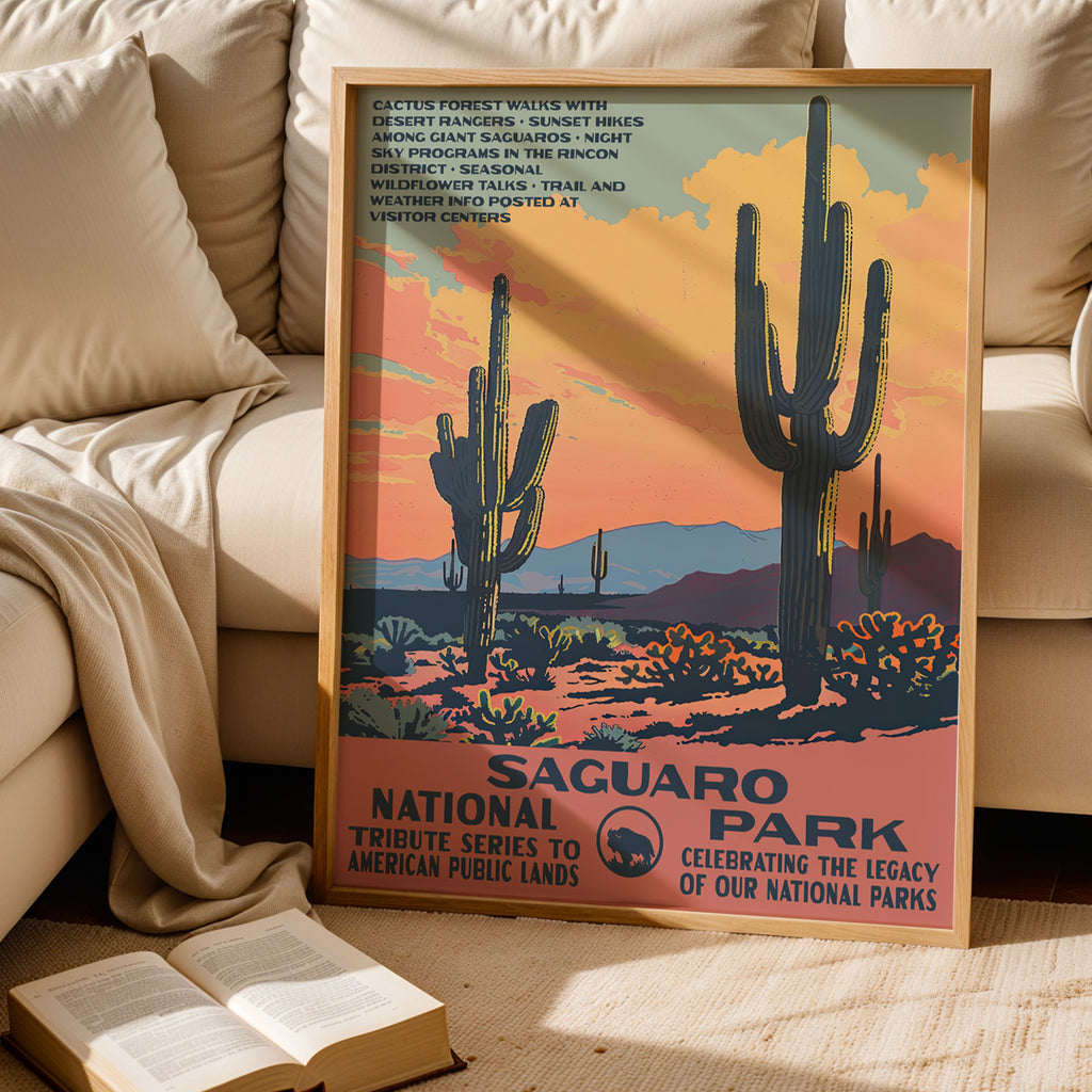 Saguaro National Park Vintage WPA Art