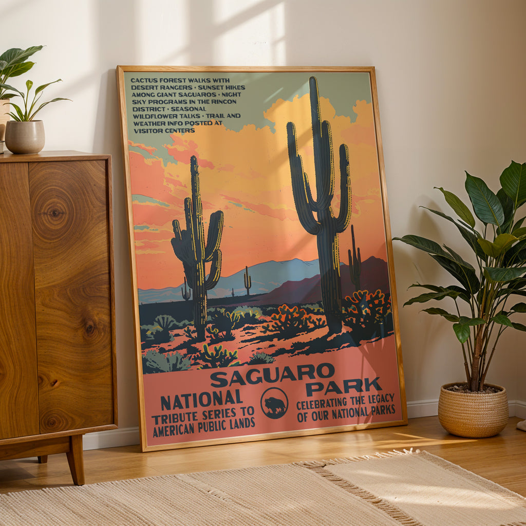 Saguaro National Park Vintage WPA Art