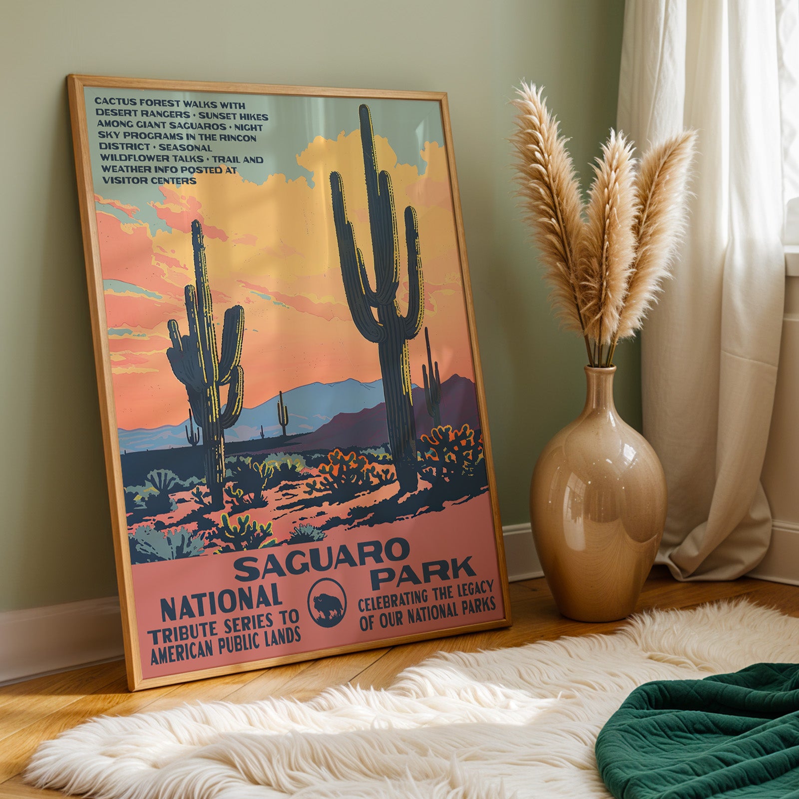 Saguaro National Park Vintage WPA Art
