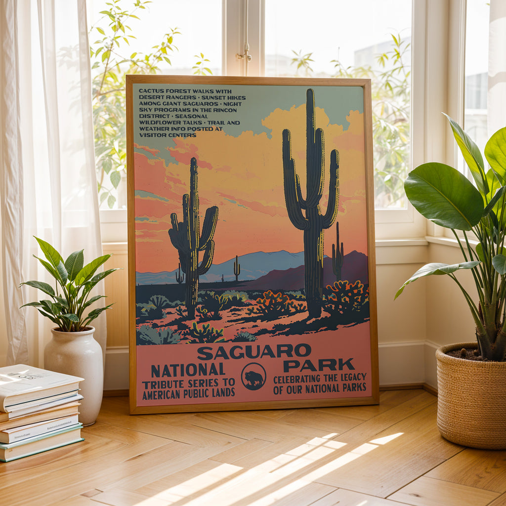 Saguaro National Park Vintage WPA Art